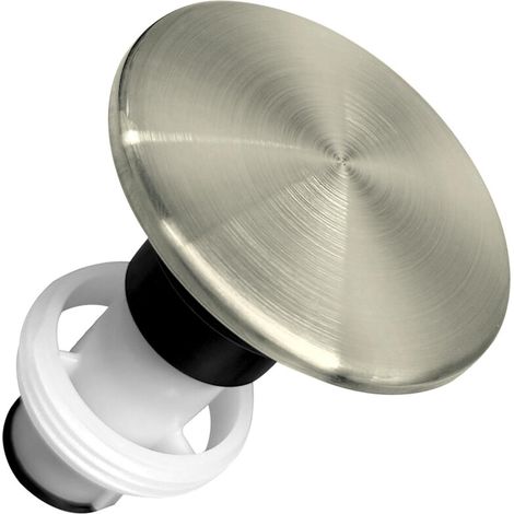 Tapones de desagüe emergentes con acabado cepillado y elegante, aptos para todo el conjunto. (1/2)
