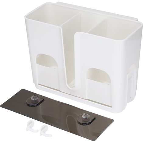 Étagère De Rangement En Plastique Sans Perçage Pour Cuisine Et Salle De Bain Support Mural Adhésif Drainant Lot De 1 (1/5)