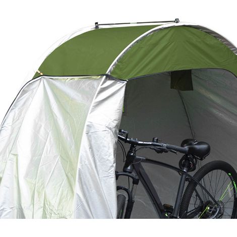 Fahrradzelt aus Oxford-Gewebe, 8 mm Fiberglasstangen, wasserdicht und leicht zerlegbar, ideal für Camping und Reisen im Freien (grün). (1/4)