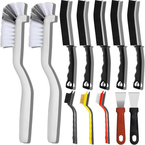 brosse nettoyage interstices 12 pièces salle de bain cuisine joints carrelage rainures (1/5)