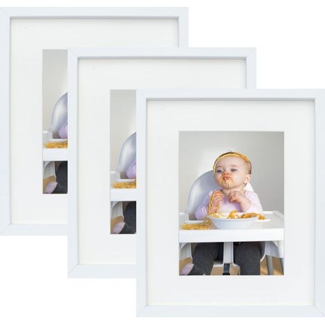 Lot de 3 cadres photo blancs, format A5 15x21, BD art (1/3)