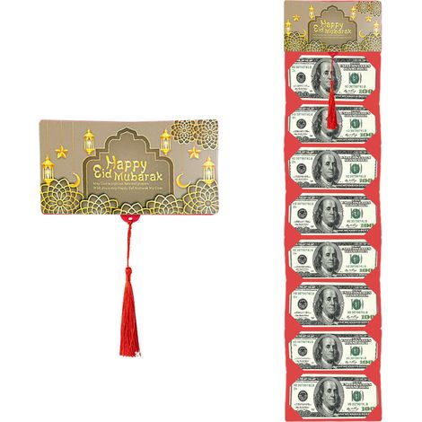Enveloppe Rouge Chinoise Pliable Vert Malaisien 8 Fentes Cartes Créative Poche Extensible Anniversaire Cadeau -KZQ (1/2)