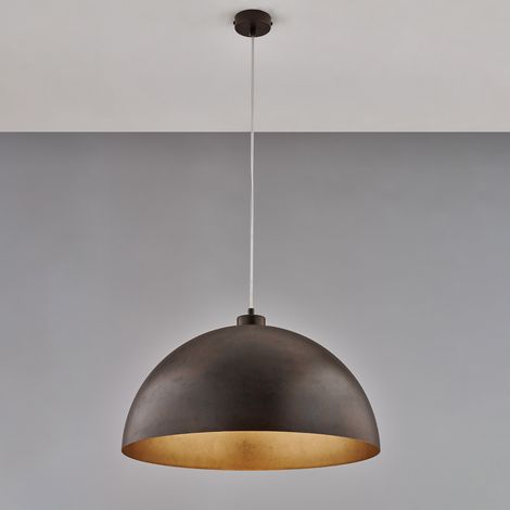 Belight - Alice – Kronleuchter braun, Antikgolddekor, Alabasterglas Ø14, Ø50, 3-flammig – BL230-3-BR