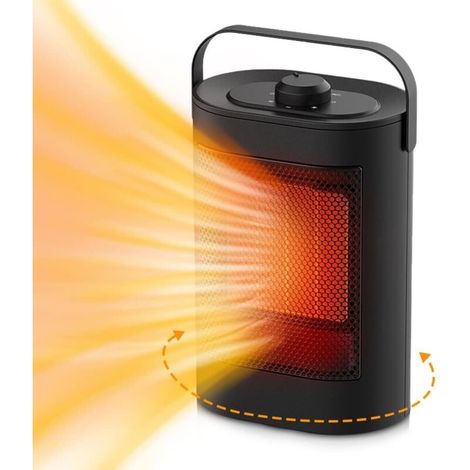 Energy Saving Fan Heater, PTC Ceramic Electric Fan Heater for Living Room, Office, Bathroom, 1500W Auto Shut-Off Safe Fan Heater, 3 Modes, 90° Oscillation