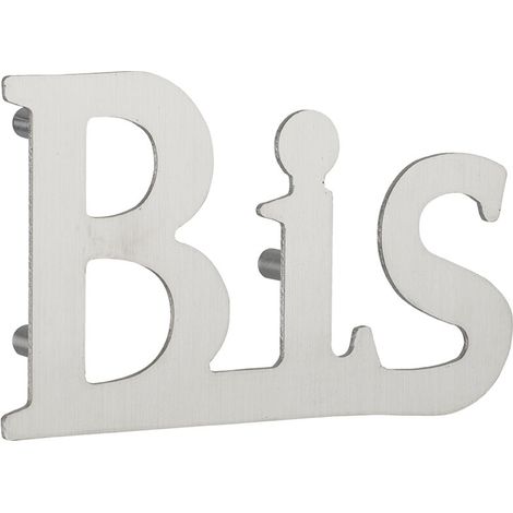 Lettre Bis à visser, inox, H.80mm - (1/2)