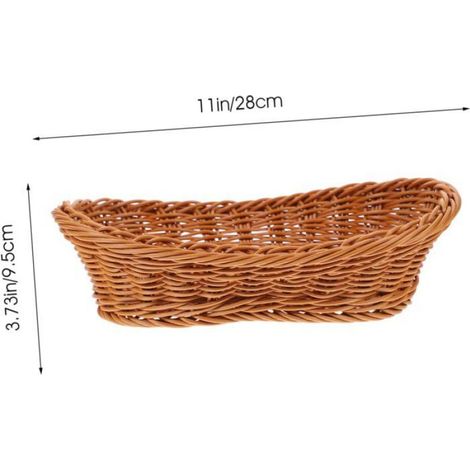2pcs panier tissé, corbeille de fruits, panier de rangement de cuisine, panier organisateur de table basse, plateau de fruits (1/5)