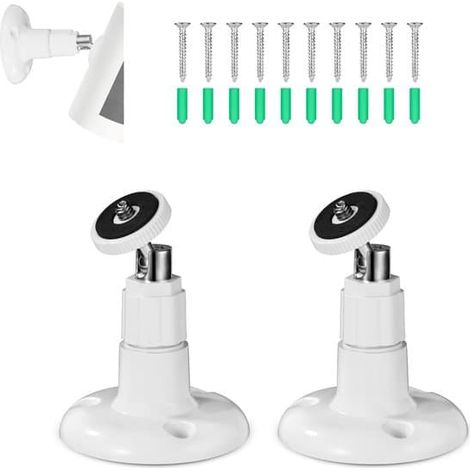 Kit de fixation pour caméra de sécurité (2 pièces), support ajustable à 360° pour Ring Stick Up Cam et Indoor Cam, utilisation intérieure/extérieure, caméra non incluse (1/5)