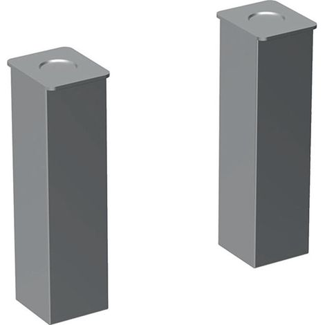 Jeu de pieds Geberit (2 pc.): Hauteur 15–16.5cm, chroméé