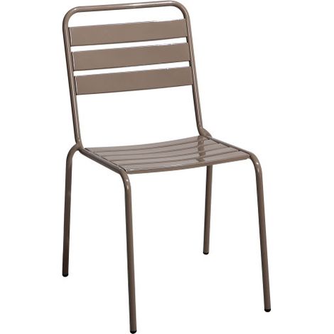 Chaise empilable taupe - NOMADE (1/4)