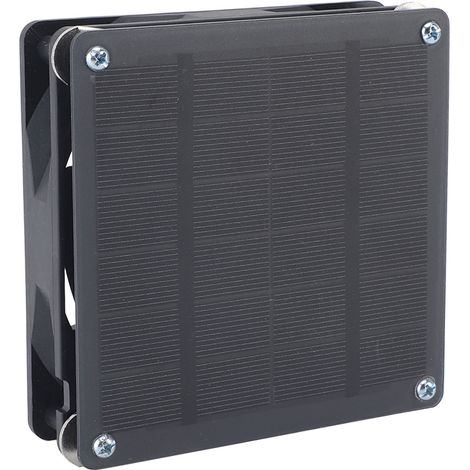 Ortviai Ventilateur d’extraction solaire monocristallin 3 W 6 V pour cuisine et abri animal – structure compacte et écologique