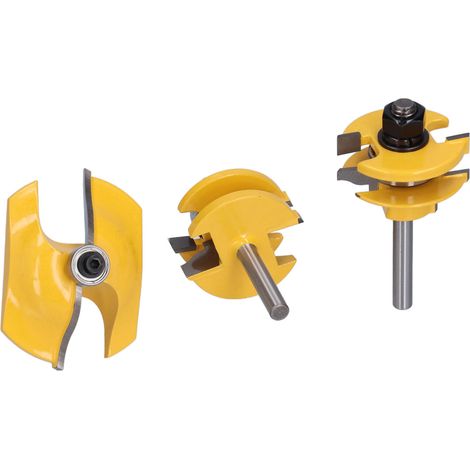 3-teiliges Set Nutfräser für Holzprofile, römischer Ogee-Fräser, Nutfräser für Holzbearbeitung, 1/4-Zoll-Schaft (1/5)