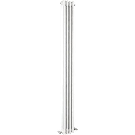SKY Bathroom Traditional Cast Iron Style Radiator 3 Column White 1800x200mm