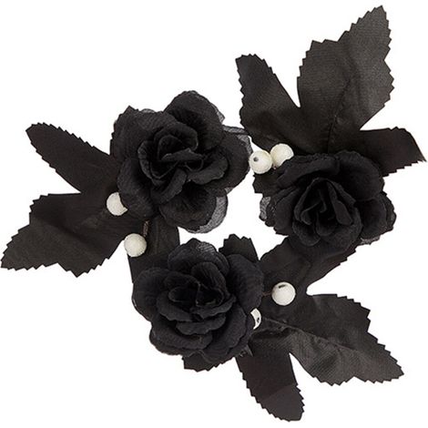 Anneaux de bougeoirs d'Halloween, guirlandes de-Rose noire