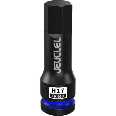 Douille à choc hexagonale de 17 mm, douille Allen H17 1/2", adaptateur de tournevis hexagonal en acier Cr-Mo pour clés à cliquet électriques, vis de fixation (1/5)