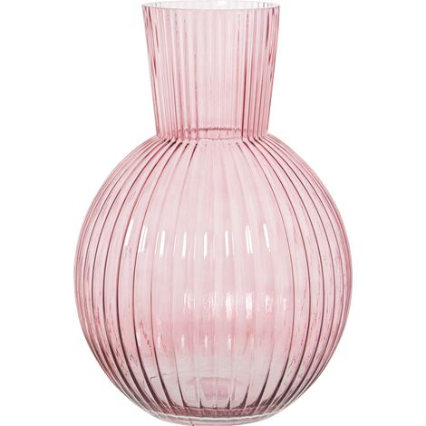 Vase en Verre Rose °24X36 Cm, Bouche : °12 Cm - Base : °12C (1/2)