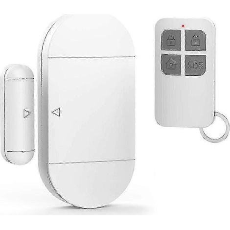 Alarme de porte et fenêtre, capteur magnétique sans fil avec télécommande et piles, système antivol pour la sécurité de votre domicile (1/4)