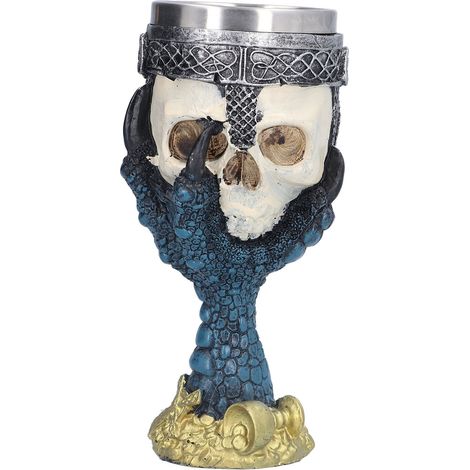 Verre à vin tête de mort avec intérieur en acier inoxydable, coupe en forme de crâne à griffes, décoration intérieure (1/5)