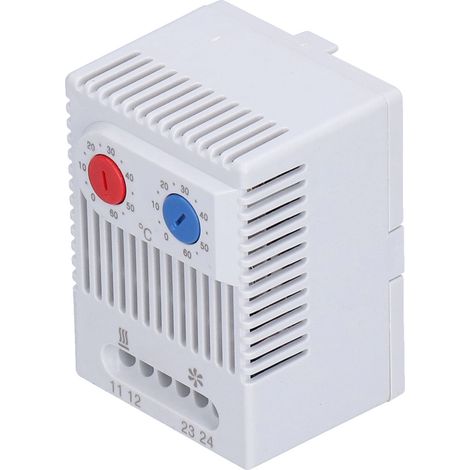 Thermostat mécanique compact réglable, régulateur de température pour chauffage et refroidissement, compatible avec les systèmes de communication et d'énergie éolienne.