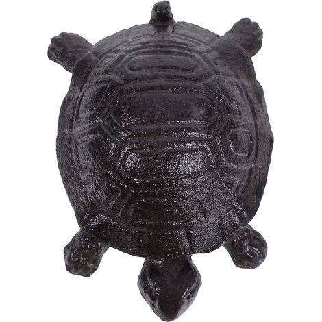 Toddmomy Cache-clés en Fonte Forme Tortue Vintage, Boîte à Clés Extérieure pour Jardin, Grand Rangement pour Clés et Petits Objets, Ornement Décoratif D’entrée, Protège-clés Résistant