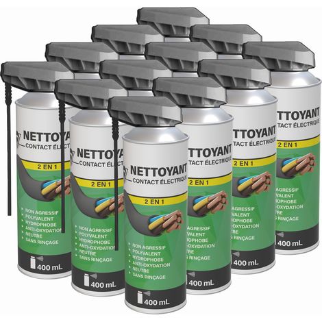 Méduze - 12 aérosols contact électrique 400mL - Solvant neutre - Professionnel (1/5)