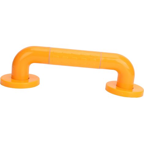 Barre d'appui de salle de bain de 29 cm de long, antidérapante, en acier inoxydable, jaune, idéale pour les personnes âgées. (1/5)