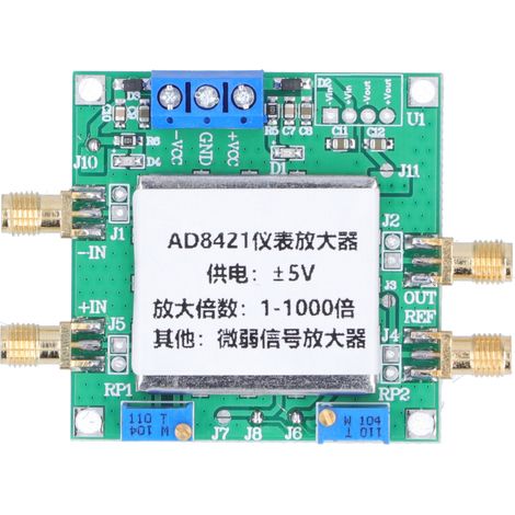 Module amplificateur AD8421 2,3mA 500pA faible bruit distorsion carte instrument signal (1/5)
