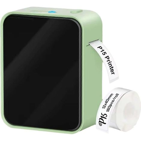 Imprimante d'étiquettes thermiques verte Bluetooth similaire aux modèles D11, D110, D101 et P15 (1/5)
