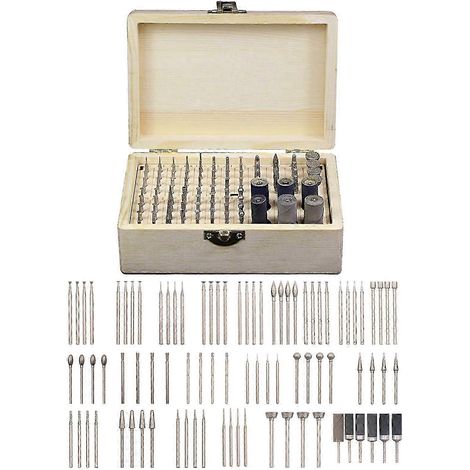 Zubehörset für Drehwerkzeuge, 86-teilig, Diamantbohrer, Polierset zum Schleifen, Polieren, Schneiden, Schnitzen auf Holz, Stein, Schmuck, Glas, Keramik mit Wo (1/5)