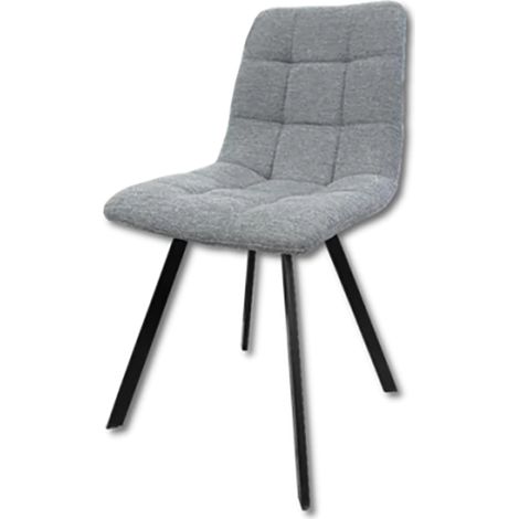 Chaise tissu gris UDC8025 pieds métal (1/3)