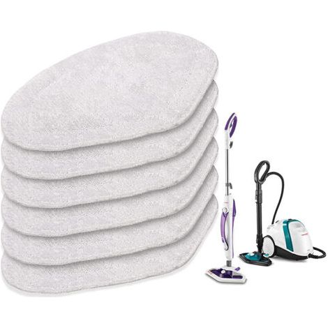 6er-Pack waschbare Ersatztücher für Polti Vaporetto Vaporforce Brush SV440 SV450 SV400 SV420 Smart 100.