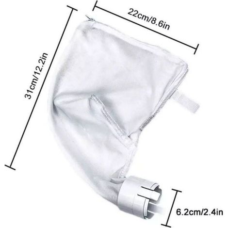 Sac de Filtration - Nylon et Polyester - Compatible Polaris 360 380 - Fermeture Éclair - 2 Pièces (1/4)