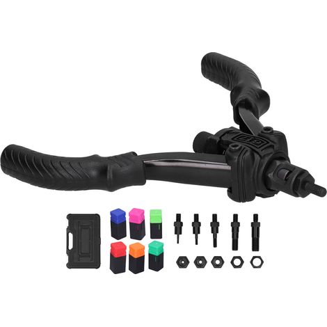 Handnietmutternpistole, manuelles Setzwerkzeug-Set mit Dorn M3 M4 M6 M8 M10 M12 (1/5)