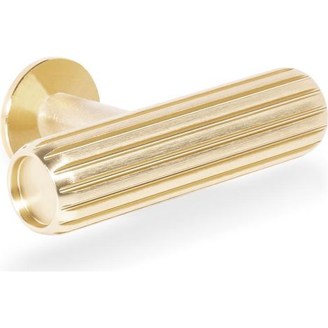 pomo aluminio modelo rille t 55x38 acabado efecto inox, laton oscuro cepillado, negro cepillado acabado laton oscuro (1/7)