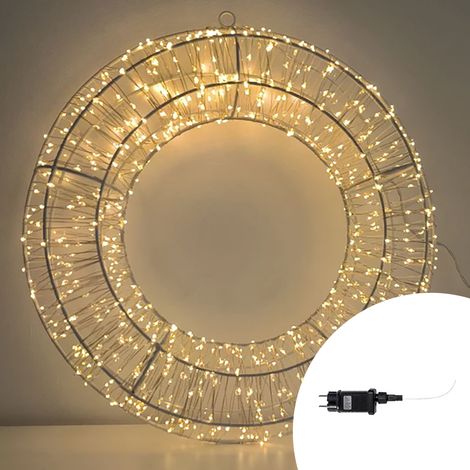 Ghirlanda decorativa luminosa 40cm 800 Led in metallo Bianco Caldo Wisdom (1/4)