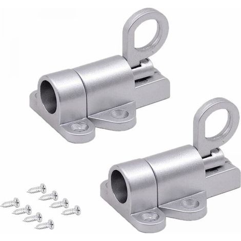 Automatique Verrou Porte Aluminium, 2 Pièces Loquet à Ressort, Verrou Porte à Rebond, Verrou de Porte à Verrouillage Automatique, pour Portes de Balcon (1/5)