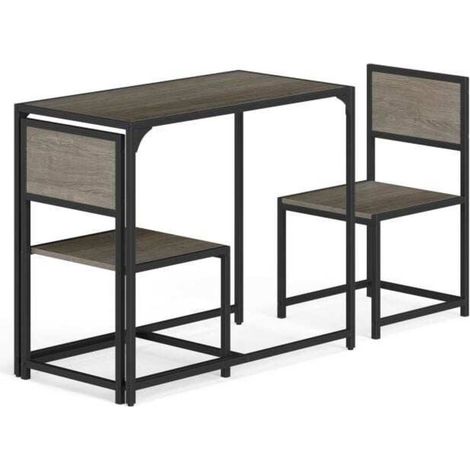 Optimise les petits espaces avec cet ensemble repas 90 x 47 cm, table et 2 chaises pour cuisine ou appartement (1/5)