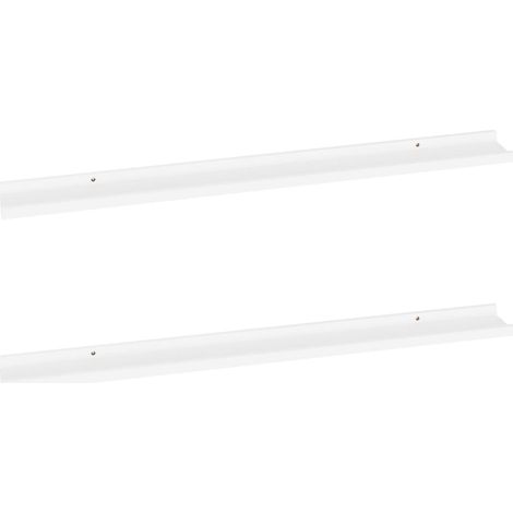 vidaXL Wall Shelves 2 pcs White 100x9x3 cm (1/5)