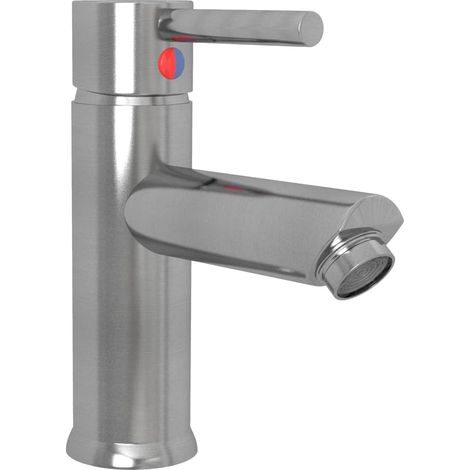 Grifo para lavabo de baño grifo mezclador para baño grifo de baño interior plateado 17,6 cm 020003514 (1/4)