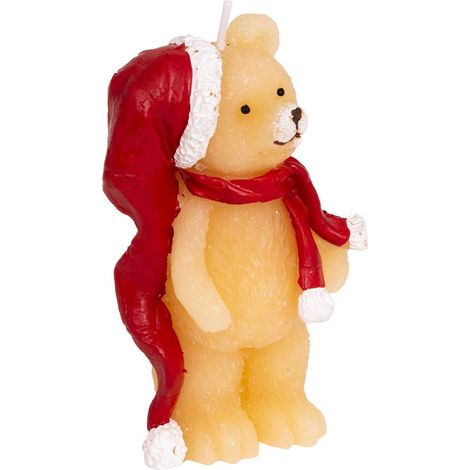Bougie ours avec chapeau rouge 90 g - Atmosphera créateur d'intérieur