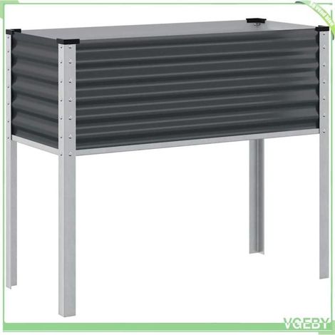 Jardinière de jardin - FAFEICY - 4008972 - Anthracite - Acier - 100x45x90 cm (1/4)