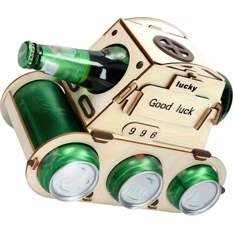 Support de Stockage d'Huile en Bois Naturel pour Réservoirs 3D - (1/5)