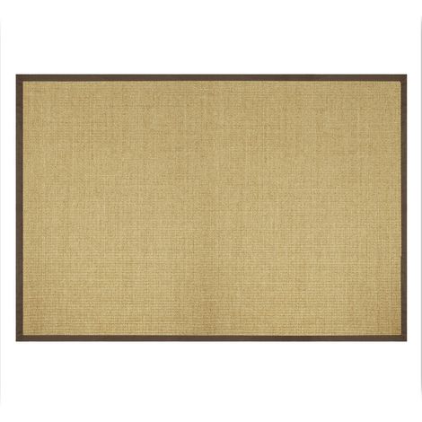 Sisal-Teppich Amazonas Natur Bordüre: Sahara / Cappuchino 200 x 200 cm