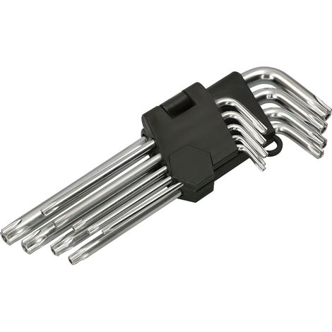 KOTARBAU Jeu de 9 clés coudées pour vis Torx T10-T50 en acier au chrome vanadium (1/5)