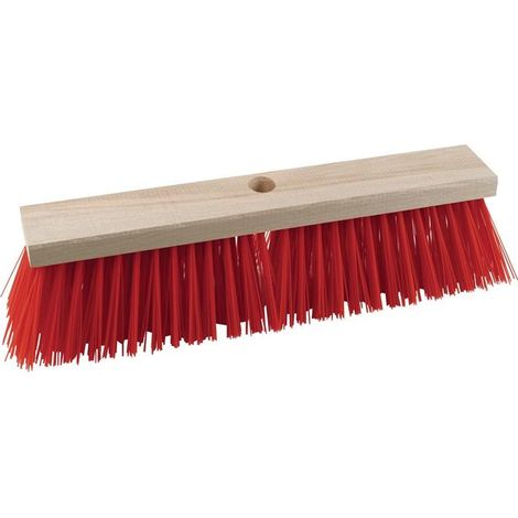 Balai à feuilles en bois plat 400 mm – Trou pour manche Ø 24 mm – Épaisseur des poils 1,0 mm – Pour chantiers humides (1/2)