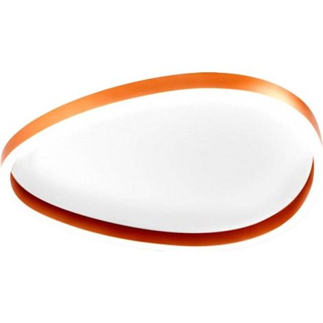 Plafoniera moderna gea luce ecaris pm fecpa2 led arancio alluminio silicone