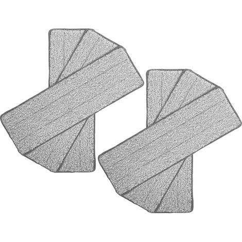Lot de 6 Têtes de Balai de Rechange Microfibre 36x11 Cm Auto-adhésives Réutilisables pour Ménage Professionnel et Domestique Nettoyage Sols Humide et Sec (1/5)