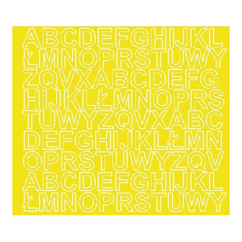 Selbstklebende Buchstabenaufkleber, 2 cm, gelb matt (1/2)
