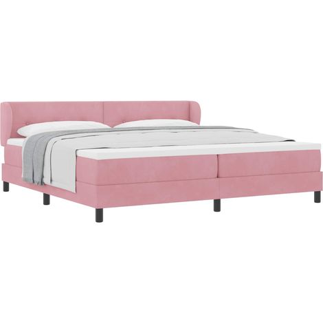 Maison Exclusive - Letto a molle con testiera Rosa 200 x 200 cm Velluto (1/5)