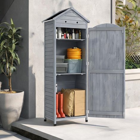 Chariot de jardin coloris gris 85 x 58 x 213 cm (1/5)