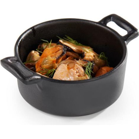 Mini Cocotte Mélamine Noire Ø 9 cm - Pujadas